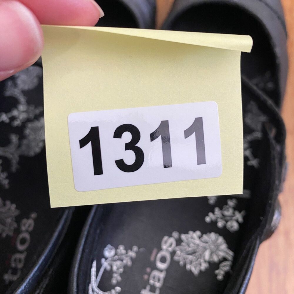 Taos Leather Mary Jane Shoes Comfort Flats Womens 8.5 EU 39 Black Hook & Loop - Picture 12 of 12